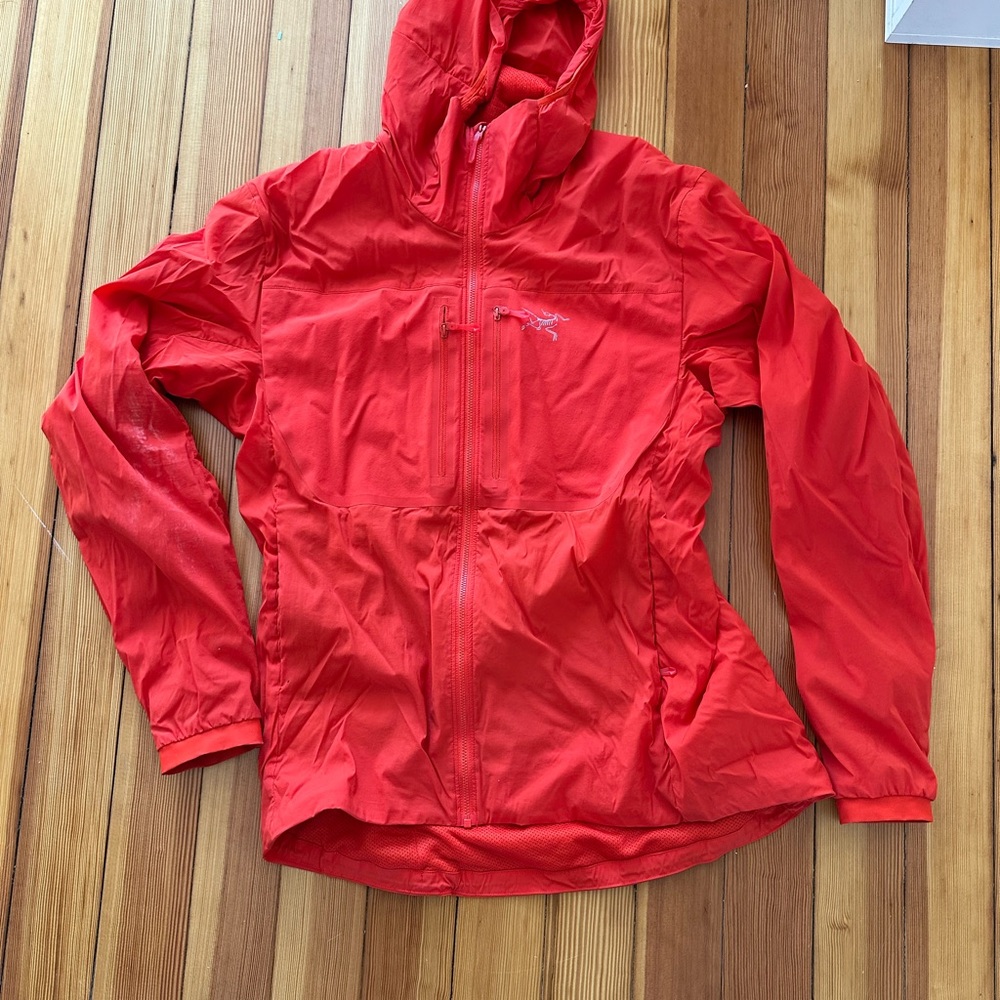 Orange Hooded Arcteryx Proton FL Jacket